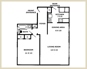 Floorplan - Unit 1B